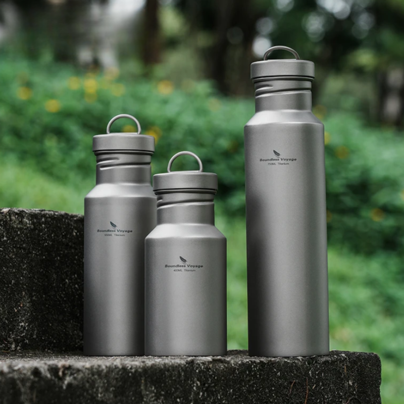 Titanium Water Bottle with Lid Leak-Proof