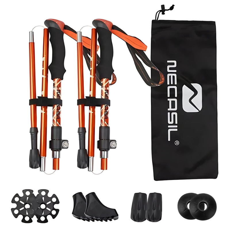 2pcs Nordic Collapsible Trekking Pole