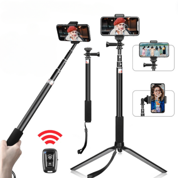 Adjustable Selfie Stick with Wireless Bluetooth Compatible