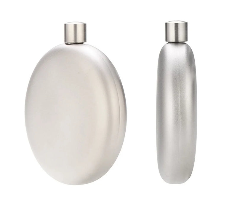 Pure Titanium Round Camping Flask 180ml