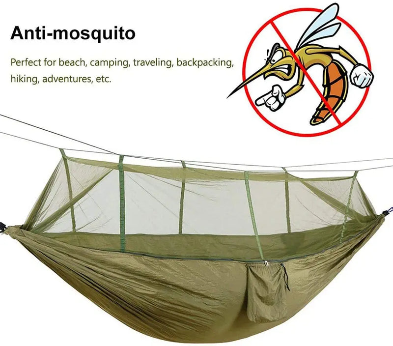 2 Person Camping Hammock with Mosquito Net