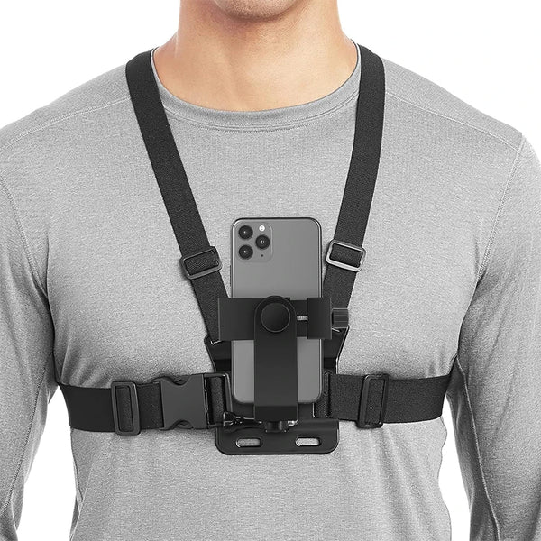 Adjustable Cell Phone Holder with Chest Strap