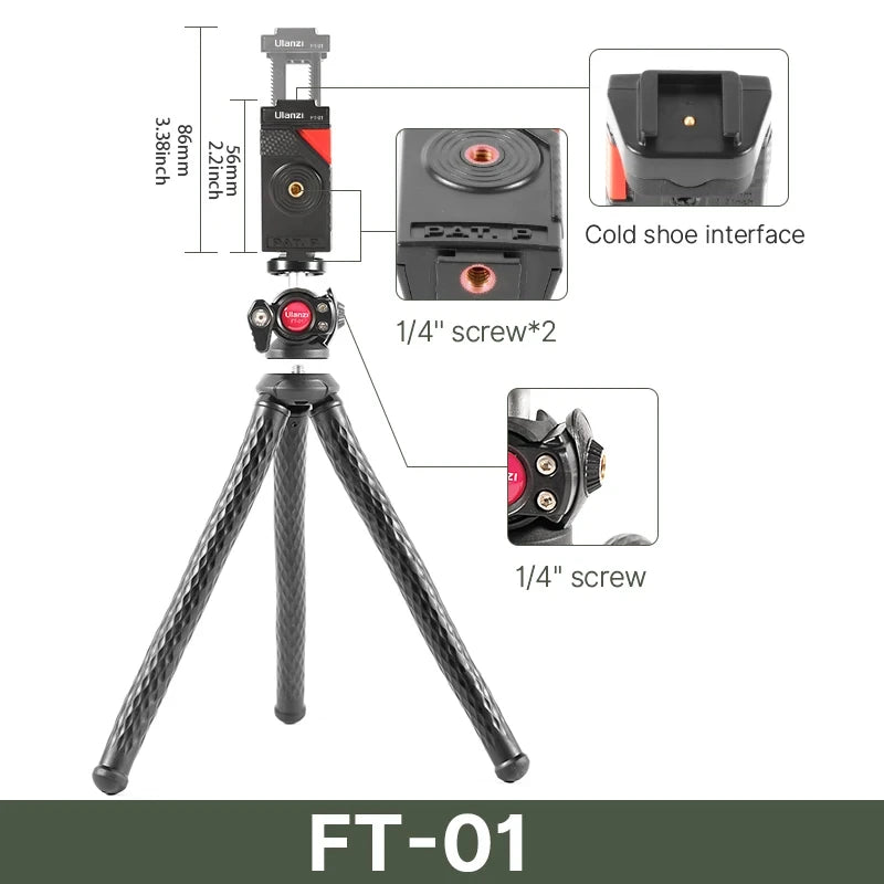 Octopus Flexible Tripod – Universal Phone & Camera Tripod