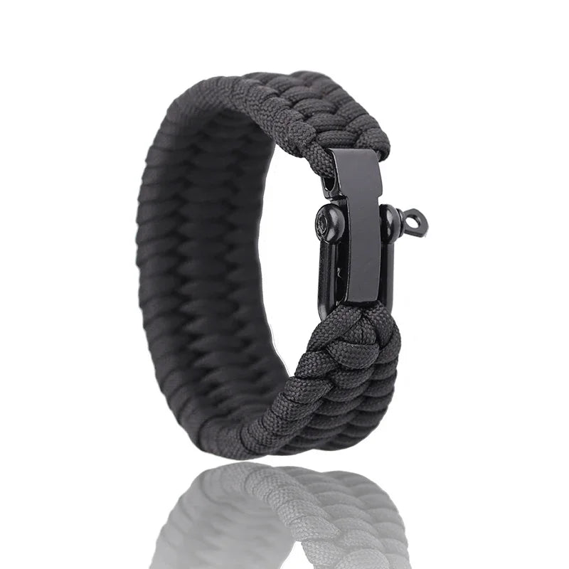 black paracord bracelet