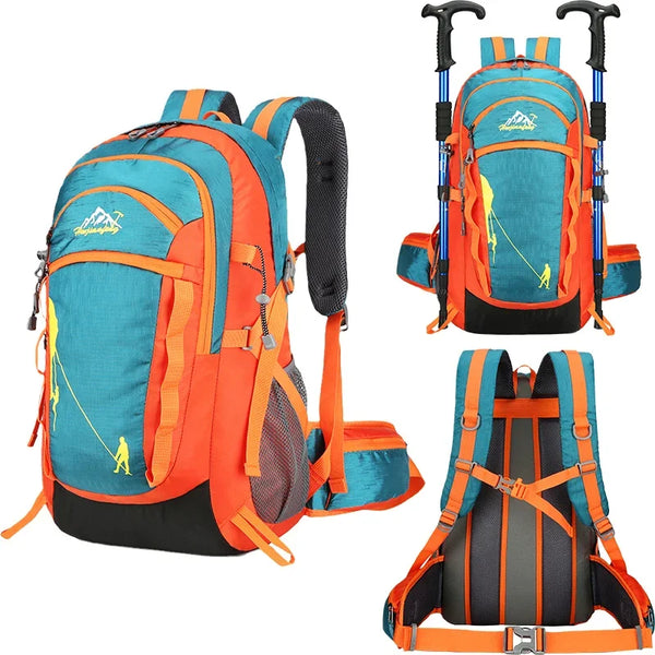 Durable 35L Mountaineering Backpack for All Seasons (inc. 2L water bag)