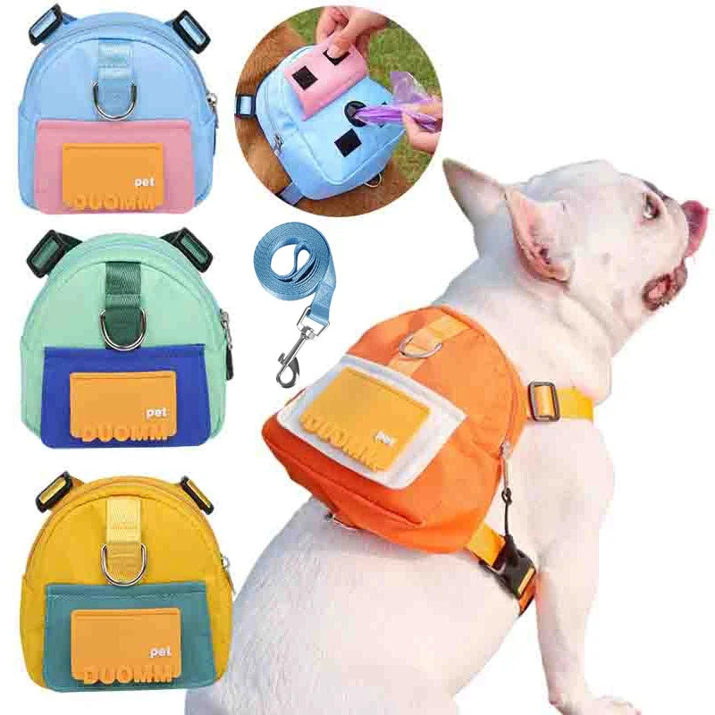 Large-Capacity Dog Backpack with Leash