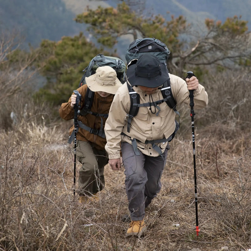 Carbon Fiber & Aluminium alloy Collapsible Trekking Pole