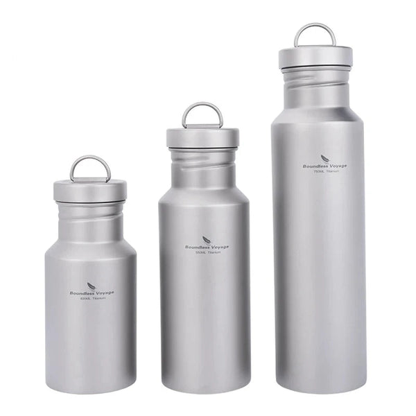 Titanium Water Bottle with Lid Leak-Proof