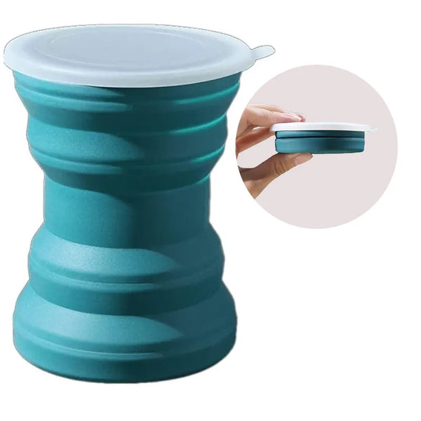 Portable Silicone Folding Cup with Lid