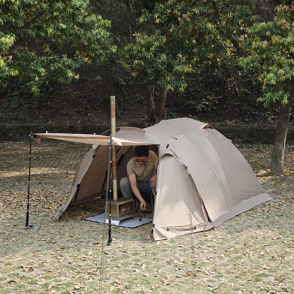 2-Person Extent Hot Tent with Built-In Stove