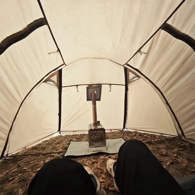 2-Person Extent Hot Tent with Built-In Stove