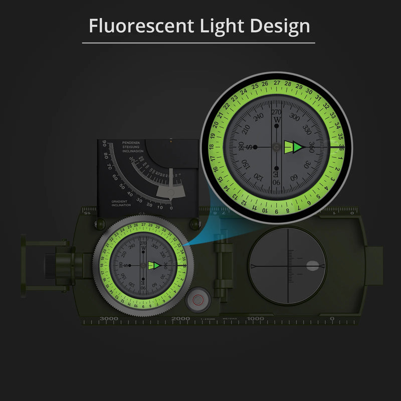 Hiking Compass with Sighting Clinometer