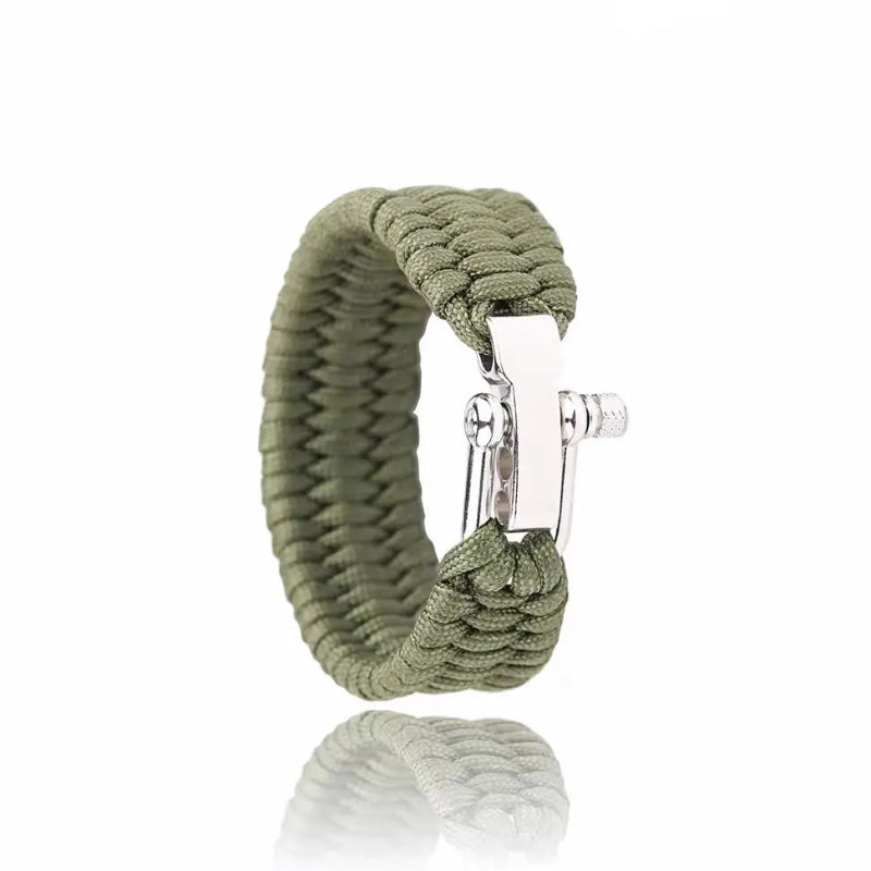 Green paracord bracelet