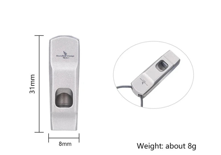 Titanium Signal Whistle with Lanyard