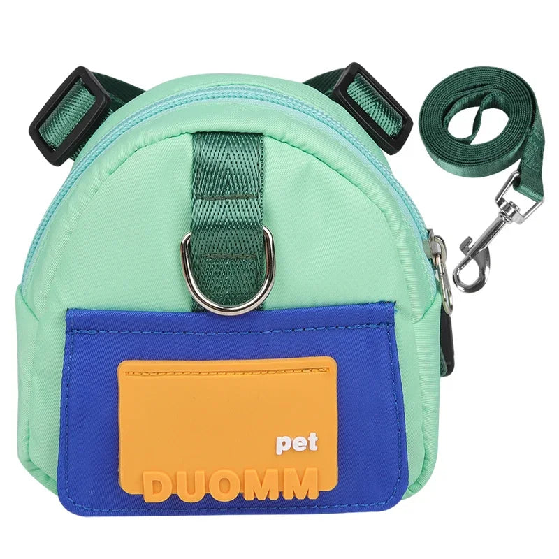 Large-Capacity Dog Backpack with Leash